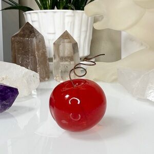 Thames Glass Cherry Fruit Decor With Bendable Wire Stem
